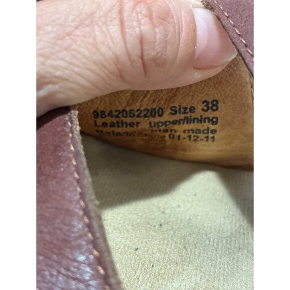 DANSKO Sandals Sandi Brown Leather Buckle Detail Platform Women's Sz 38 - Picture 6 of 7